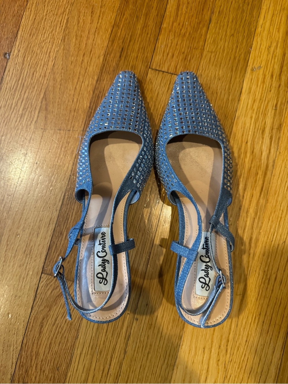 NWOT Lady Couture “Shana” Rhinestone Slingback Heels